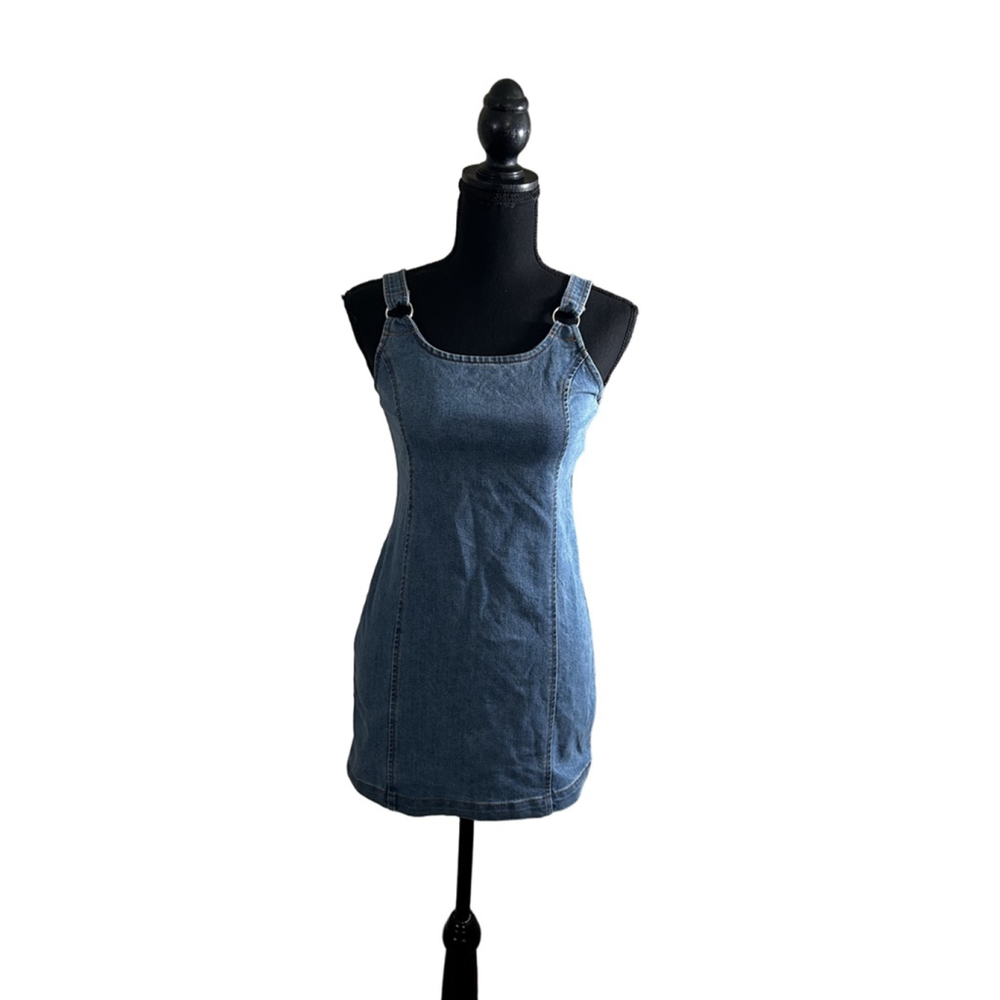 RSQ by Tilly’s Girl’s Denim Mini Overall Dress, Size Large